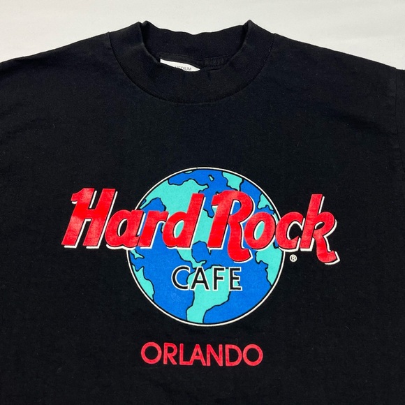 Vtg Hard Rock Cafe Mens T-Shirt Sz Medium 90s Made In USA Black A1 - Picture 4 of 6